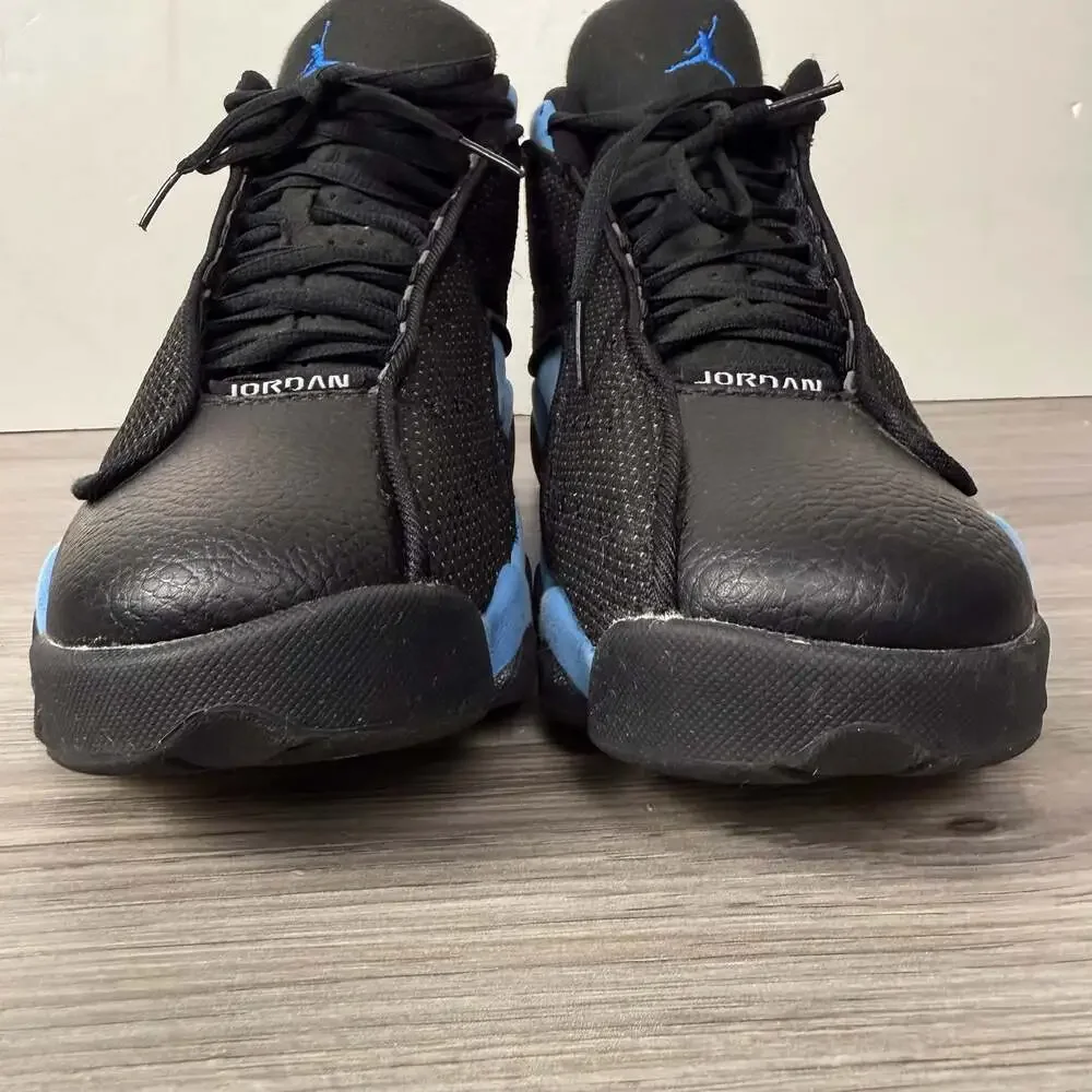 Air Jordan 13 Retro‎ 'Black University Blue' Sneakers 310004-004 Sz 10